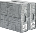 SUOCO SheetCube Bed Sheet Organizers and Storage 2 Pack, Foldable Linen Closet Organizer, Bedding Folder Storage Box Containe