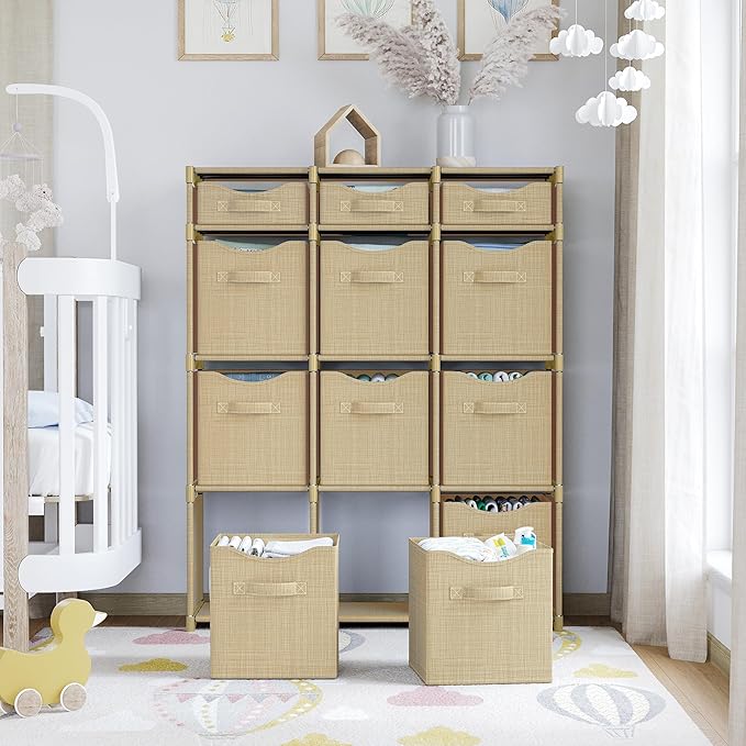 Cube Storage Organizer with Storage Bins Included - The Perfect Closet Organizers and Storage Solution. Includes 12 Storage C
