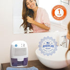 Eva-Dry EDV-1100 Whisper-quiet 16 OZ Dehumidifier with Auto Shut Off and Restart for small spaces in your Home, RV,