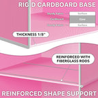 Simple Houseware 3-Shelf Hanging Closet Organizer, Fabric Storage Shelves with 57L Capacity, Pink