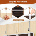 5 Tier Over The Door Organizer - Large Capacity Behind Door Hanging Shelves with 10 Mesh Pockets and Clear Windows, Closet Or