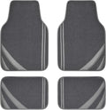 CAR PASS Car Floor Mats, Edge Leather Waterproof Car Mats with Double Stitch Line and Anti-Slip Backing Design, Fit 95% Autom