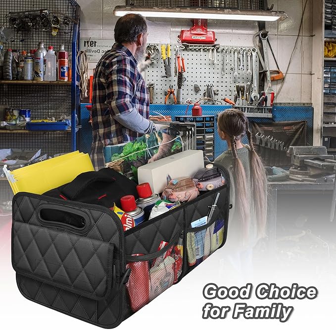 Deosk Car Trunk Organizer for SUV, Car Organizers and Storage with 6 Pocket, Car Accessories for Women/Men 50LWaterproof