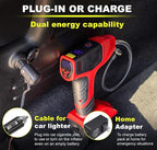 Bullseye Pro Max Deluxe Tire Inflator Portable Air Compressor, Portable Air Pump for Car Tires, Car Tire Inflator Portable - 150PSI, 12V DC 2000 mAhs, Tire Pressure Gauge, Rechargeable As Seen On TV