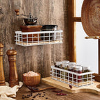Funrous 2 Pcs Metal Small Wire Basket Wall Hanging Wire Basket Hang Small Bathroom Kitchen Storage Organizer Toilet Paper Mes