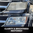 Detour Heavy Duty Headlight Restoration Kit - 2 Easy Steps to Professionally Restore Yellowed and Clouded Plastic Headlights,