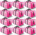 12 Pack Large Strong Moving Bags with Zippers & Carrying Handles - Water-Resistant - Heavy Duty Storage Tote for Space Saving