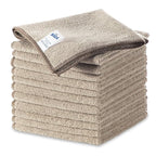 MR.SIGA Microfiber Cleaning Cloths, All-Purpose Surface Microfiber Towels, Streak Free Cleaning Rags, Pack of 12, Wheat, Size