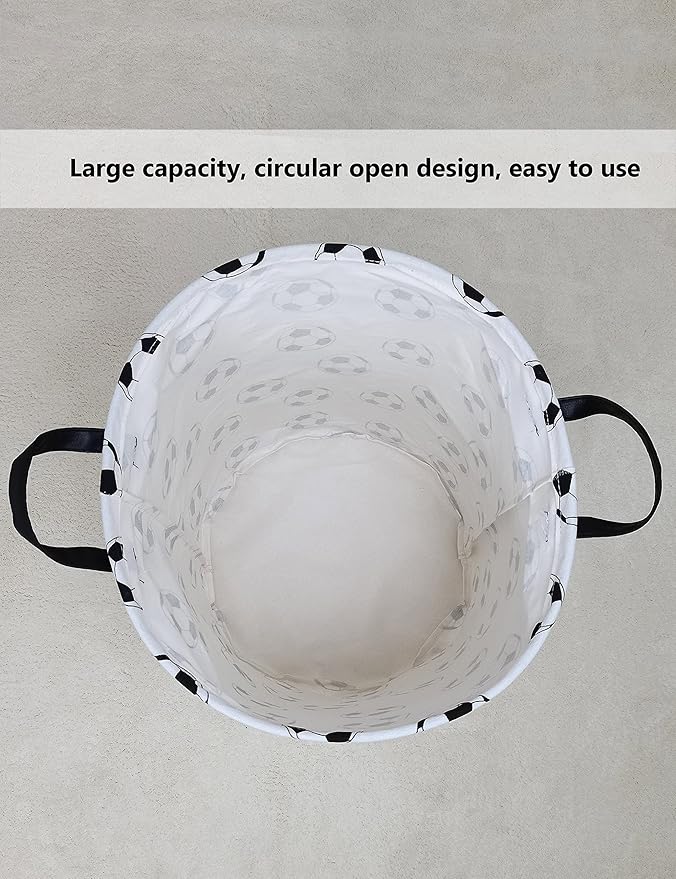 QUEENLALA Large Storage Basket,Laundry Hamper/Bathroom/Home Decor/Collapsible Round Storage Bin,Boys and Girls Hamper/Boxes/C