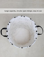 QUEENLALA Large Storage Basket,Laundry Hamper/Bathroom/Home Decor/Collapsible Round Storage Bin,Boys and Girls Hamper/Boxes/C