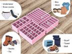 Simple Houseware 4-Pack Drawer Organizer Set - Closet Dividers for Underwear, Socks, Bras, Scarves, Ties - Foldable Non-Woven