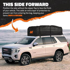 Mockins XXL 50 CuFt Car Rooftop Cargo Carrier Bag | Massive 85"x50"x20" Heavy Duty Car Luggage Roof Carrier Bag | All-Weather Vinyl Vehicle Soft-Shell Carriers with Anti-Slip Mat, Lock, Straps & Hooks