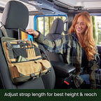 High Road Front Seat Organizer with Laptop Sleeve, Filing, Electronic and Work Supply Compartments, 12 pocket Car Office Passenger Seat Organizer
