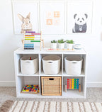 OrganiHaus Rope Baskets for Shelves - Set of 3 Woven Storage Baskets for Organizing, Closet & Toy Storage - Off-White - 15x9x