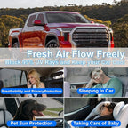 Front Side Half Window Shade Foldable Custom Fit for Toyota Tundra 2022-2024 Car Window Shades for Side Window Sun Shade UV Protection Heat Insulation for Camping Sleeping 4PCS