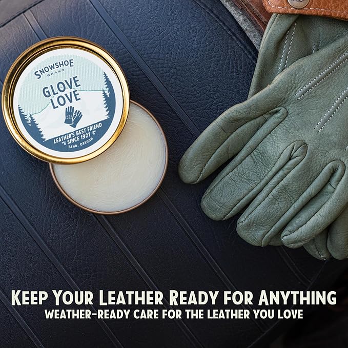 Snowshoe Glove Love, Made in USA Since 1927 - Protect, Condition, Restore & Waterproof - Multipurpose Baseball Glove Conditio