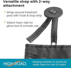 High Road TrimTrash Hanging Car Garbage Bag - Slim and Leakproof Car Trash Bag with Magnetic Closure and Storage Pocket - Attaches to Seat, Glovebox or Console