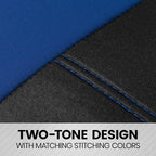 BDK carXS Seat Covers for Cars, Blue Two-Tone with Matching Back Seat Cover, Made to Fit Most Auto Truck Van SUV, Interior Ca