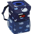 EPAuto Waterproof Car Trash Can with Lid and Storage Pockets, 1.8 Gallon, Blue