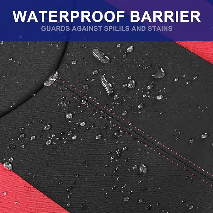 CAROMOP Neoprene Car Seat Cover 2 Front Seats, Waterproof Seat Covers for Cars, Universal Fit for Most Car Interior Covers-Se