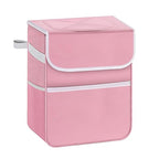 YSSOA Car Trash Can with Lid, Leak-Proof Organizer and Storage Bag, Adjustable and Portable Interior, Collapsible Multipurpose Garbage Bag, 2 Gallon, Pink