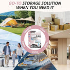 Cozy Essential Vacuum Storage Bags, 80% Compression Vacuum Seal Space Saver Plastic Packaging Bags for Clothes, Blankets, Pil
