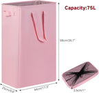 efluky Slim Laundry Basket, Narrow Laundry Hamper with Handles, Collapsible Dirty Clothes Hamper, Tall Laundry Bin for Laundr