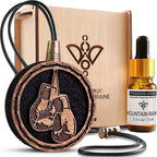 Wood Car Air Freshener — Handmade Car Air Freshener — Boxing Gloves Designed Fragrance Oil Diffuser in Wooden Gift Box — Arom