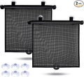 EcoNour Car Window Shades for Baby (2 Pack) - Upgraded | Shades for Side Window | Comes with Enhanced Suction Cups & Large Clips for Durability | Baby Car Accessories (18" x 20")