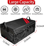 YOSRTER Car Trunk Organizer for Dodge Charger Durango Challenger Ram Collapsible Storage Box with Handle Foldable Lid Non