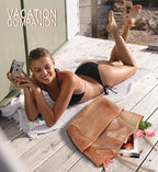 KALIDI BeachNylon Mesh Tote Bag, Casual Tote Bag Hobo Women Foldable MAX 23L Shoulder Bag For Beach Picnic Vacation