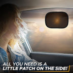 EcoNour Miniature Static Cling Window Shade for Car Sun Visor (2 Pack) | Windshield Sun Shade Static Cling for Driving Glare