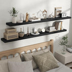 Fun Memories Floating Shelves for Wall, Rustic Wood Wall Mounted Shelves for Bathroom, Bedroom, Living Room & Kitchen, Storag
