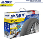 Auto Snow Socks for Tires, Emergency Snow Traction for Vehicles Safe Travel on Ice, Frost, Snow, Extra Durable Snow Chains Eq