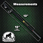Silverback Automotive Professional Dual Foot Truck Tire Pressure Gauge, Midnight Black Powder Coat Textured Finish. Black Metal Bar Stick Gauge Range 10-150 PSI in 2 PSI Increments