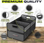 FORTEM Car Trunk Organizer, Collapsible Two Compartment Organizer, Foldable SUV & Truck Storage for Car Accessories for