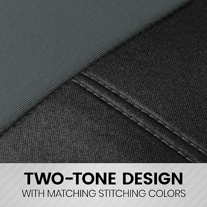 BDK carXS Seat Covers for Cars, Light Gray Two-Tone Car Seat Covers with Matching Back Seat Cover, Made to Fit Most Auto Truc