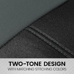 BDK carXS Seat Covers for Cars, Light Gray Two-Tone Car Seat Covers with Matching Back Seat Cover, Made to Fit Most Auto Truc