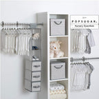 Delta Children Nursery Storage 48 Piece Set - Easy Storage/Organization Solution - Keeps Bedroom, Nursery & Closet Clean, Gre