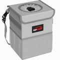 EPAuto Waterproof Car Trash Can with Lid and Storage Pockets, 2.5 Gallon Leakproof, Gray