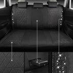 CAR PASS Oxford Bling Diamond Car Seat Covers Full Set Interior Sets, Waterproof Shining Glitter Sparkly Crystal Universal Ar