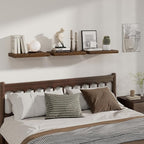 Fun Memories 12 Inch Deep Floating Shelves for Wall, 20 Inch Long Wall Mounted Storage Shelf, 3 Pack Hanging Wood Shelf for F