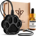 Wood Car Air Freshener — Handmade Car Air Freshener — Paw Designed Fragrance Oil Diffuser in Wooden Gift Box — Aromatherapy G