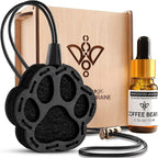 Wood Car Air Freshener — Handmade Car Air Freshener — Paw Designed Fragrance Oil Diffuser in Wooden Gift Box — Aromatherapy G