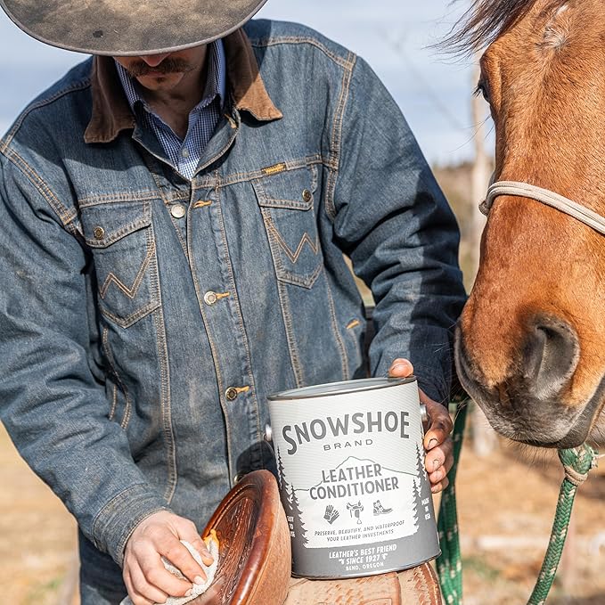 Snowshoe Leather Conditioner, Made in USA Since 1927 - Protect, Condition, Restore & Waterproof - Leather Conditioner for Fur