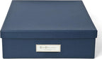 Bigso Oskar Fiberboard Label Frame Document Letter Box - File Organizer Box for Important Paperwork - Document Storage with a