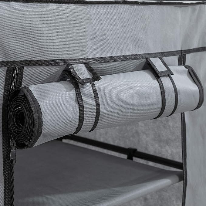 axentia Mobile Cabinet, Black/Grey, approx. 60 x 148 x 45 cm 132891
