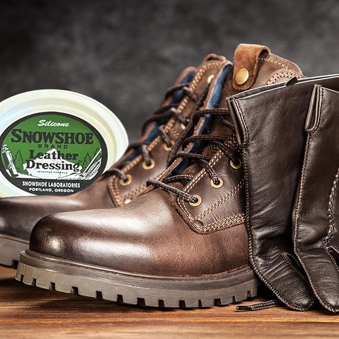 Snowshoe Leather Conditioner, Made in USA Since 1927 - Protect, Condition, Restore & Waterproof - Leather Conditioner for Fur