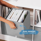 Storage Cubes Pack Of 8 - Standard Size Cube Storage Bin 10.5x10.5x11 With Dual Handles For Easy Carrying- Fabric Storage Bin