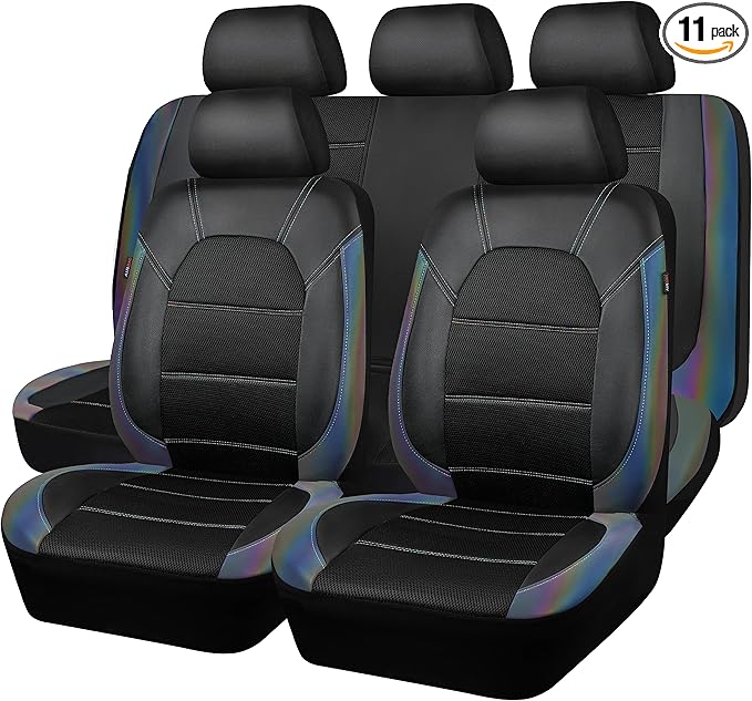 CAR PASS Leather seat Covers,Automotive Universal Sport car seat Cover Super 5mm Composite Sponge Inside,Airbag Compatible fi